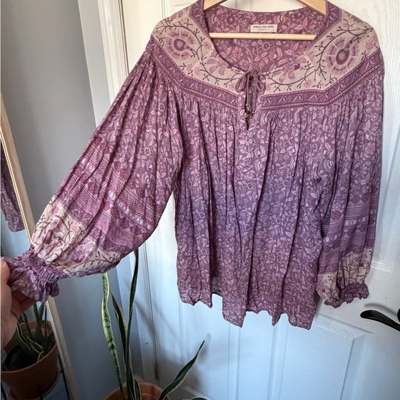 Spell Tops - Spell ✨ Dahlia Mulberry Blouse - Size S